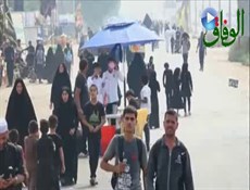 آلاف الزوار ينطلقون سيرا على الاقدام باتجاه كربلاء لاحياء اربعينية الامام الحسين (ع)