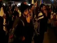 لحظة اللقاء الاولى لزوار الاربعين