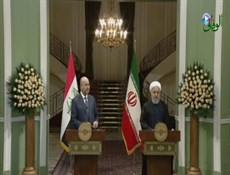 جانب من المؤتمر الصحفي للرئيسان الايراني و العراقي