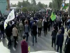 مراسم تشييع الشهيدين سليماني والمهندس ورفاقهم الشهداء في العراق