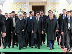 رؤساء إيران وتركمانستان وكازاخستان يفتتحون خط سكك الحديد الجديد بين دولهم