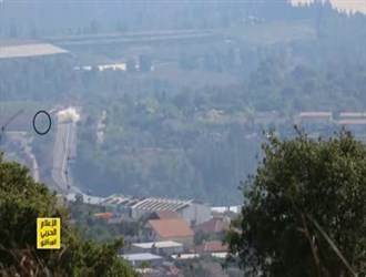 مشاهد توثق إصابة الآلية الإسرائيلية خلال عملية المقاومة الاسلامية